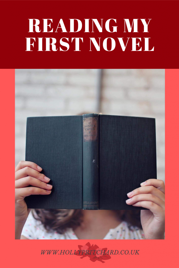 Reading My First Novel - Pinterest Graphicc