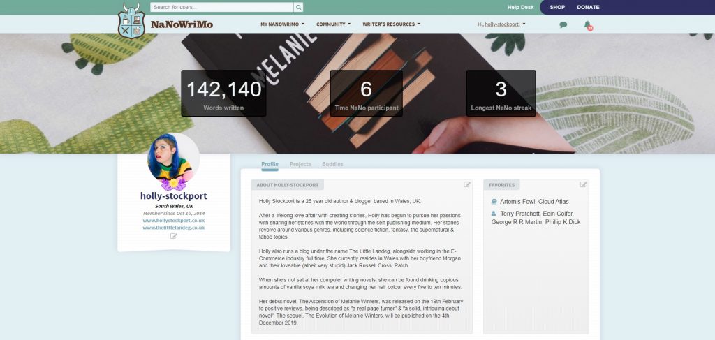 Hollys NaNoWriMo Profile