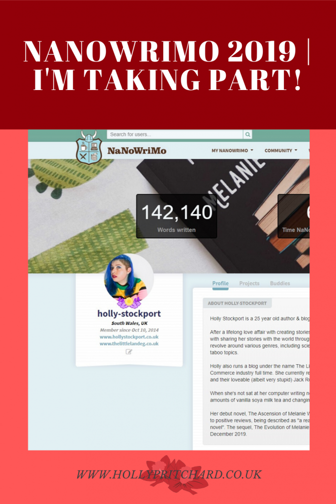 NaNoWriMo 2019 Im Taking Part - Pinterest Pin