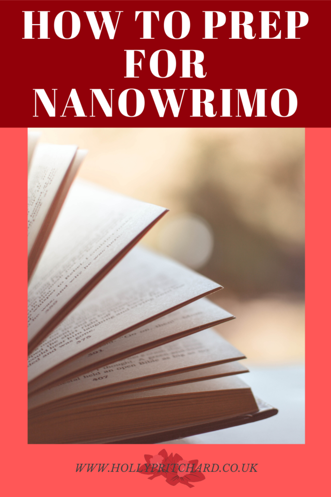 How To Prep For NanoWriMo - Pinterest Pin